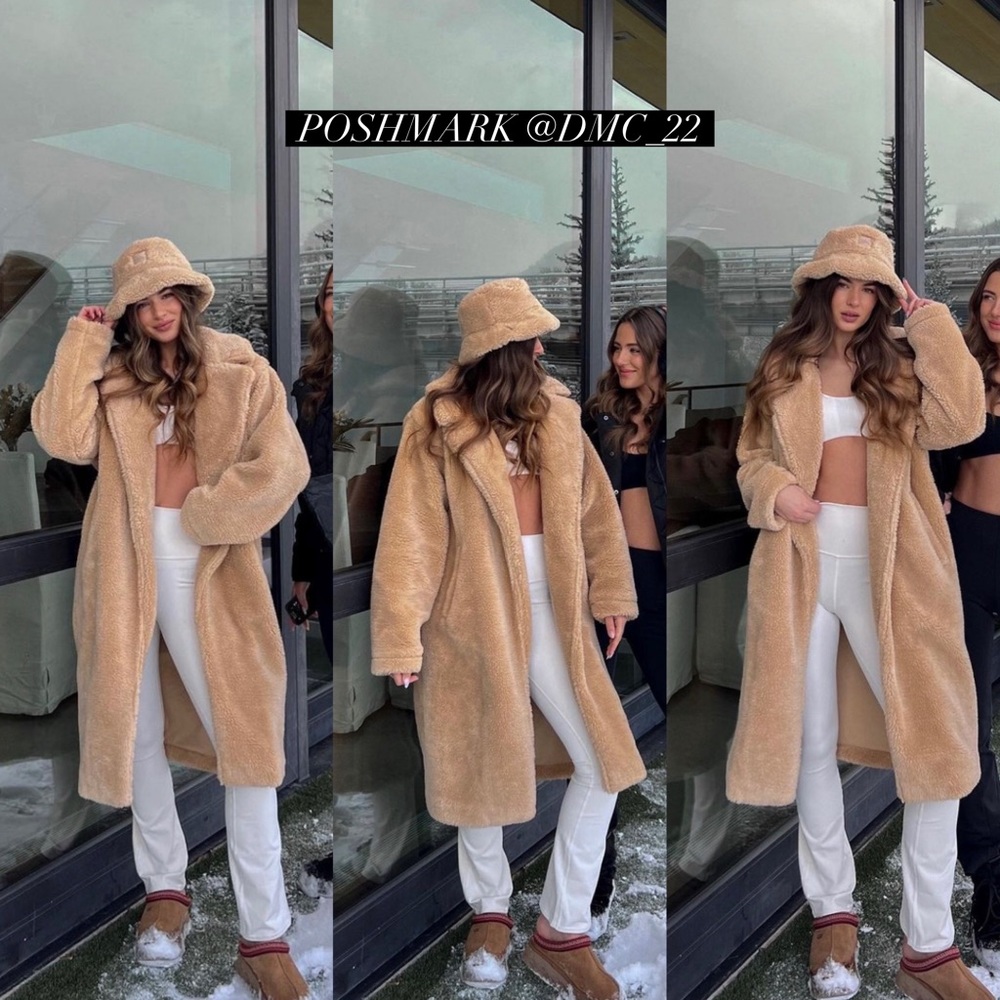 ALO Oversized Sherpa Trench Camel XS